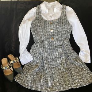 Shein, black and white dress.